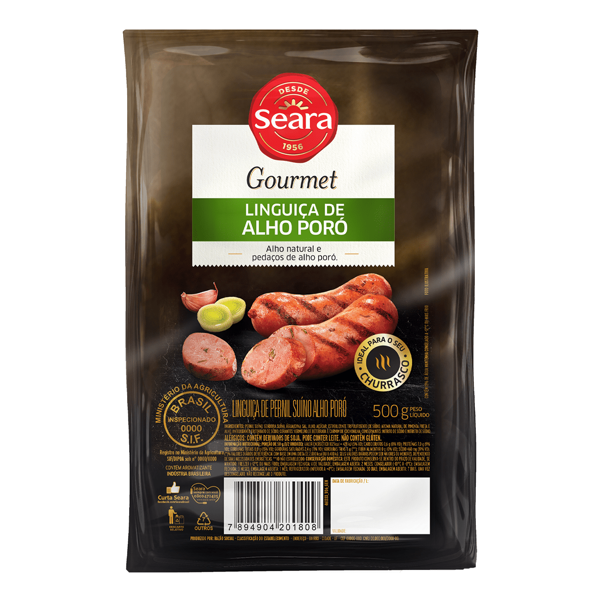 Linguiça com Alho-Poró 500g – Seara Gourmet