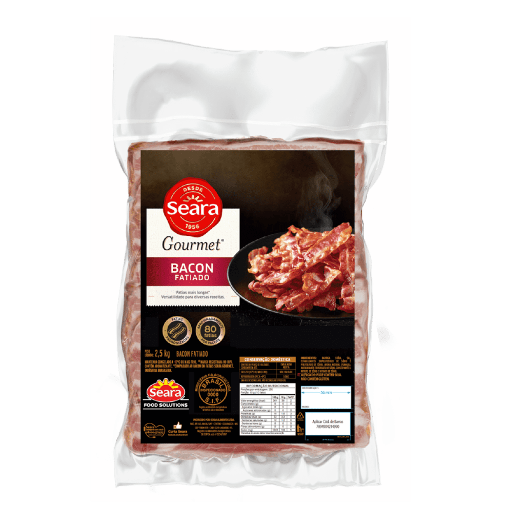 Bacon fatiado 2,5kg Seara Gourmet