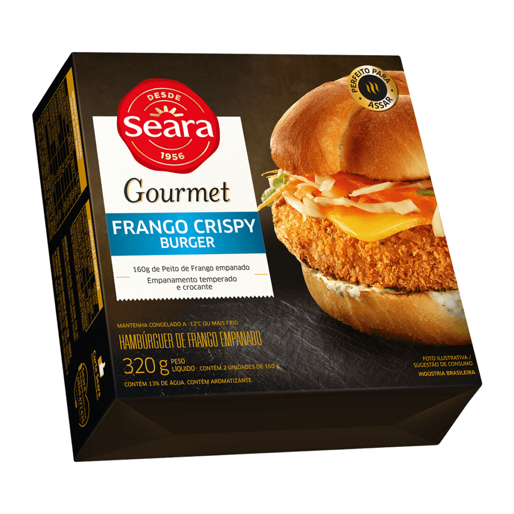 Frango crispy burguer 320g Seara Gourmet